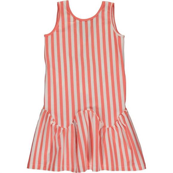 NEW VIGNETTE girl's leila dress in coral/white stripe - Picture 1 of 2